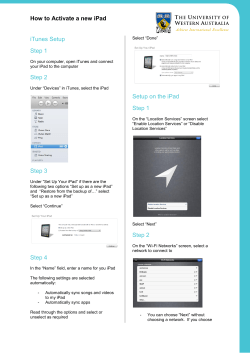 How to Activate a new iPad iTunes Setup Step 1 Step