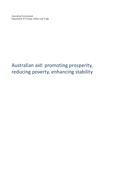 Australian aid - Department of Foreign Affairs and Trade