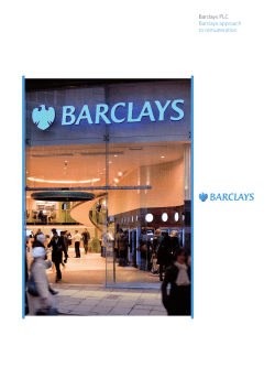 Barclays approach to remuneration