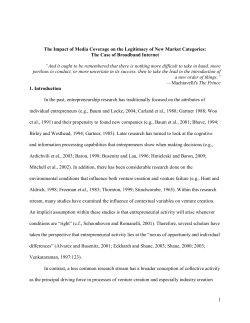 THE EMERGENCE OF NEW ORGANIZATIONAL POPULATIONS: