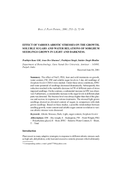 effect of various abiotic stresses on the growth