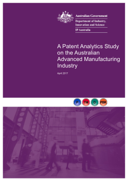 A Patent Analytics Study on the Australian Advanced Manufacturing