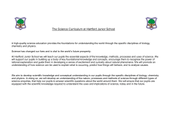 The Science Curriculum at Hartford Junior School