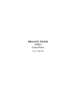 DRAGON TIGER (MBS) Game Rules