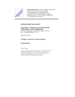 Fertility as a process of social change