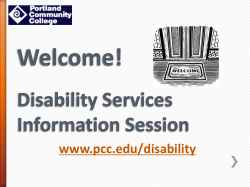 Portland Community College Office for Students with Disabilities