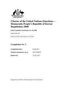 Charter of the United Nations (Sanctions*Democratic People*s