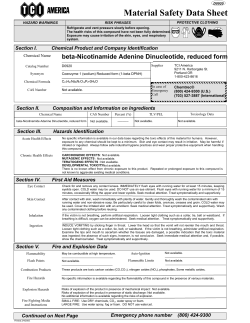 1949 beta-Nicotinamide Adenine Dinucleotide