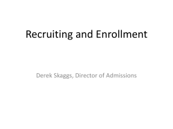 Goal 1: Increase the enrollment of new students by 3% each year for
