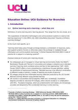 Education online: UCU guidance for branches, Jun 10