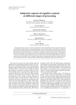 Subjective aspects of cognitive control at different