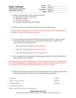 EXAM 1 worksheet Solutions