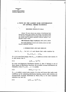 A note on the almost sure convergence of central order statistics.