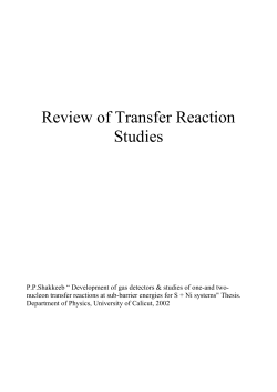 Review of Transfer Reaction Studies