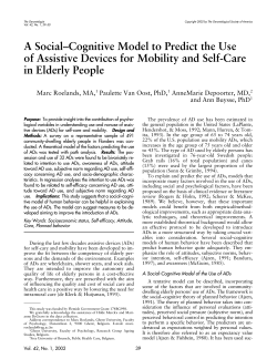 A Social&ndash;Cognitive Model to Predict the Use of Assistive Devices for