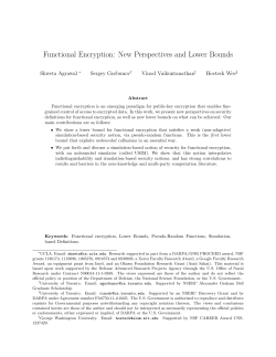 Functional Encryption: New Perspectives and Lower Bounds