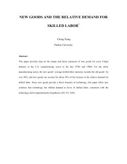 new goods and the relative demand for skilled labor
