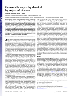 Fermentable sugars by chemical hydrolysis of biomass