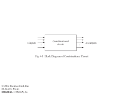 Combinational circuit n inputs m outputs Fig. 4