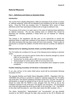 Annex E National Measures Part 1