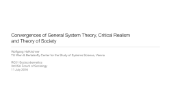 Convergences of General System Theory, Critical Realism and Theory