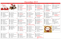 December 2015 Sunday Monday Tuesday Wednesday Thursday