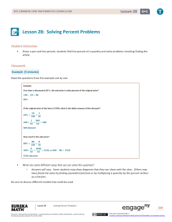 Grade 6 Mathematics Module 1, Topic D, Lesson 28