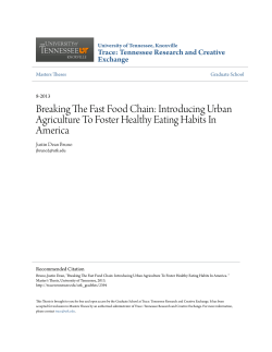 Breaking The Fast Food Chain: Introducing Urban Agriculture To