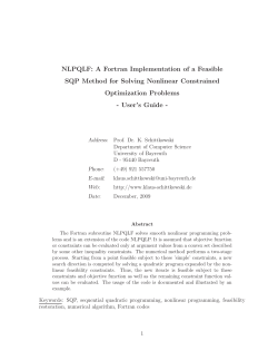 NLPQLF: A Fortran Implementation of a Feasible SQP Method for