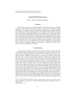 Total Worklife Expectancy - Journal of Forensic Economics