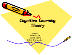 Cognitive Learning Theory