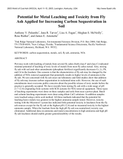 Potential for Metal Leaching and Toxicity from Fly Ash Applied for