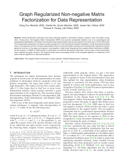 Graph Regularized Non-negative Matrix Factorization for Data