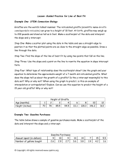 Line of Best Fit Guided Practice