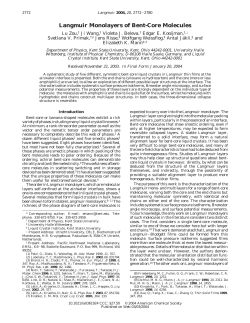 Langmuir Monolayers of Bent-Core Molecules