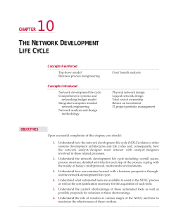 THE NETWORK DEVELOPMENT LIFE CYCLE