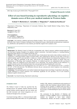 Effect of case-based learning in reproductive physiology on