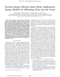 Towards Energy Efficient Smart Phone Applications