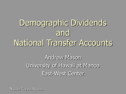 Asia Overview - National Transfer Accounts