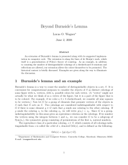 Beyond Burnside`s Lemma - Rose