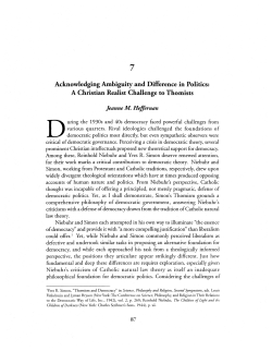 Acknowledging Ambiguity. and Difference in Politics