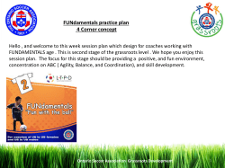 Ontario Soccer Association Grassroots Development FUNdamentals