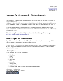 Hydrogen for Live usage 2 - Electronic music