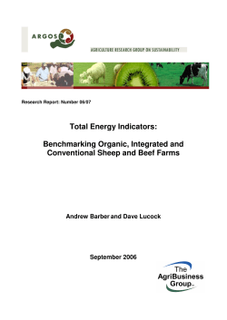 Total Energy Indicators: Benchmarking Organic, Integrated and