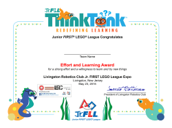 Livingston Robotics Club Jr. FIRST LEGO League Expo