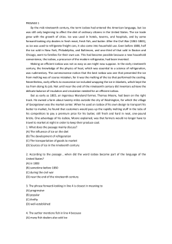 PASSAGE 1 By the mid-nineteenth century, the term icebox had