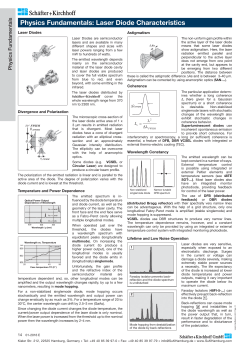 Physics Fundamentals: Laser Diode Characteristics