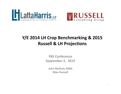 update 8-27 Handout Russell Estimated Profit per