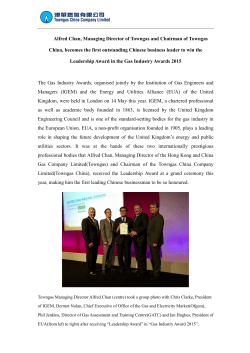 Alfred Chan, Managing Director of Towngas and