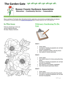 January 2017 - Bonner County Gardeners Association